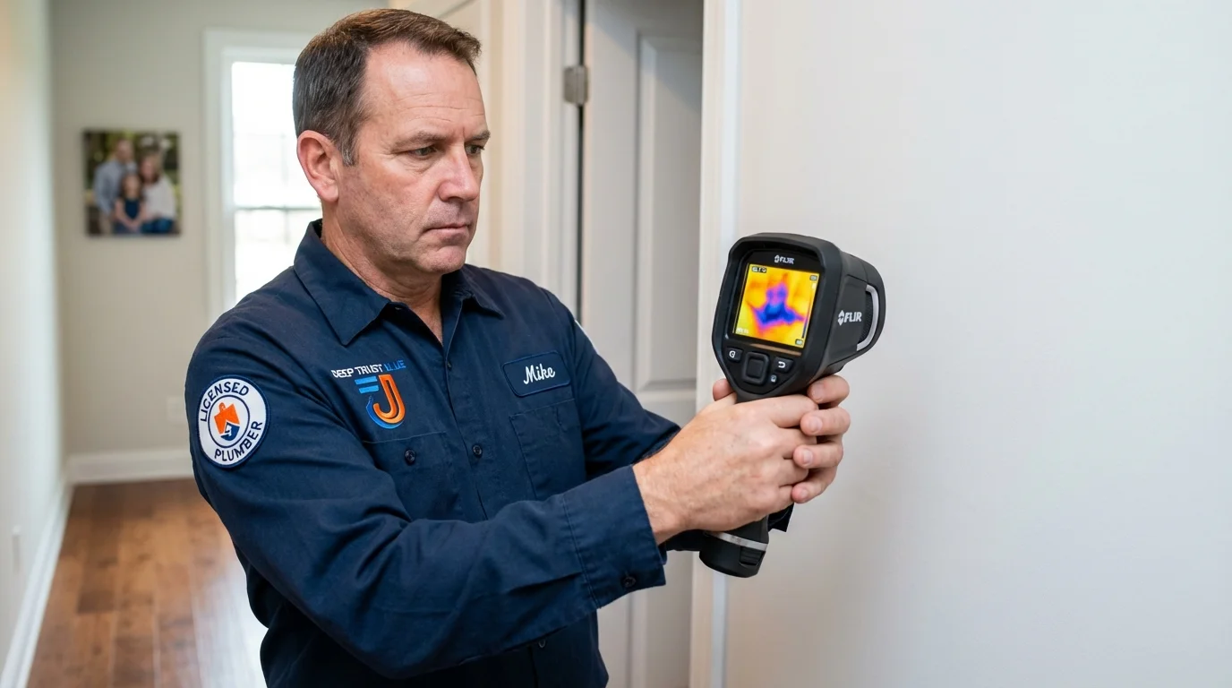 Thermal imaging leak detection by Johns Plumbing LLC in New Martinsville